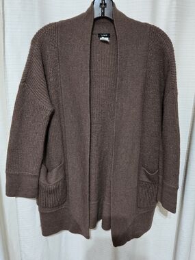 J.Crew Chunky Open Front Cardigan - Brown